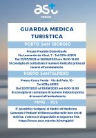 GUARDIA MEDICA TURISTICA 2023  DAL 22 LUGLIO AL 20 AGOSTO PRESSO LE SEDI DI PORTO SAN GIORGIO E PORTO SANT'ELPIDIO